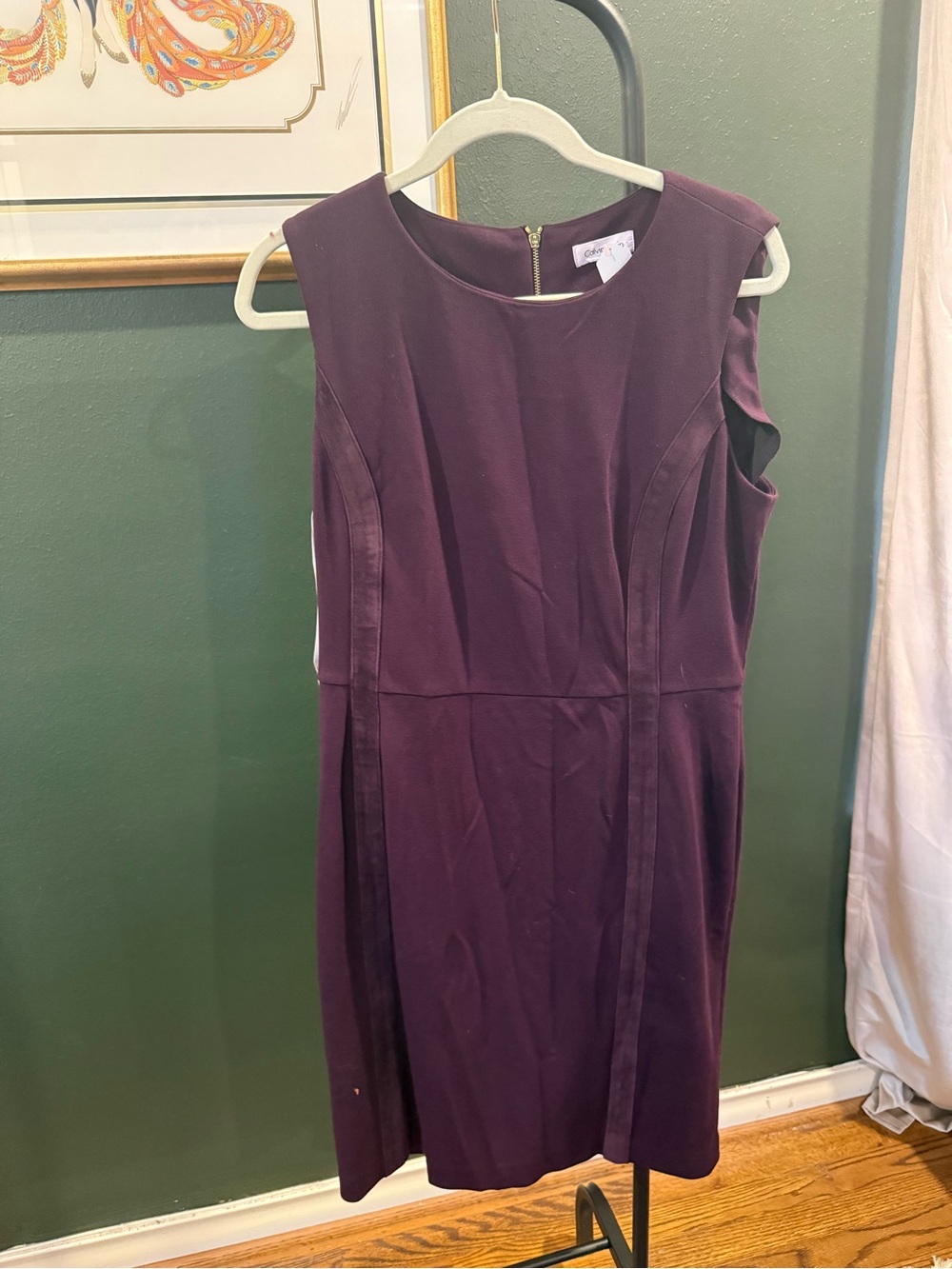 Calvin Klein Plum Sleeveless Sheath Dress